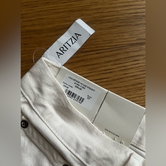 NEW W/ TAGS AGOLDE Lana Mid-rise Vintage Straight Legged Jeans In Drum (size 23) - Picture 6 of 6